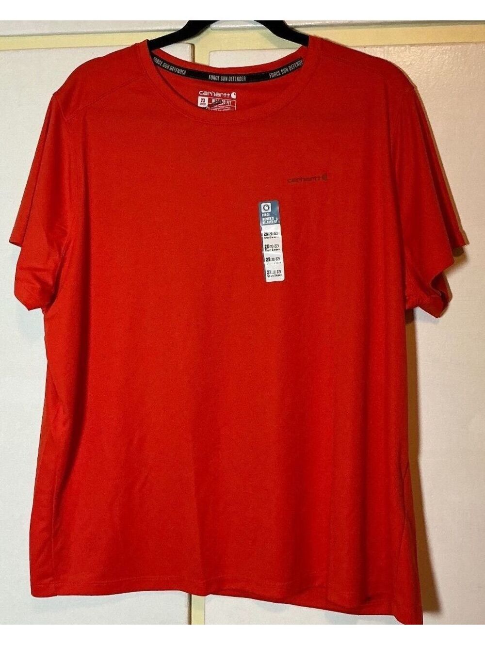 New Carhartt Relaxed Fit Women's 2XL Sun Force Defender Short Sleeve Shirt